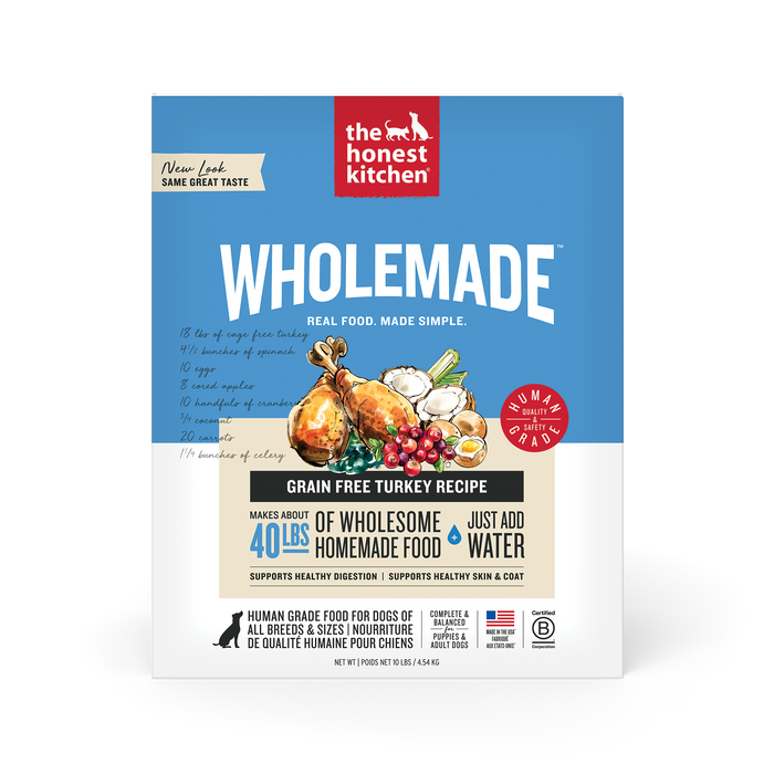 The Honest Kitchen Grain Free Turkey Dehydrated Dog Food, 4lb