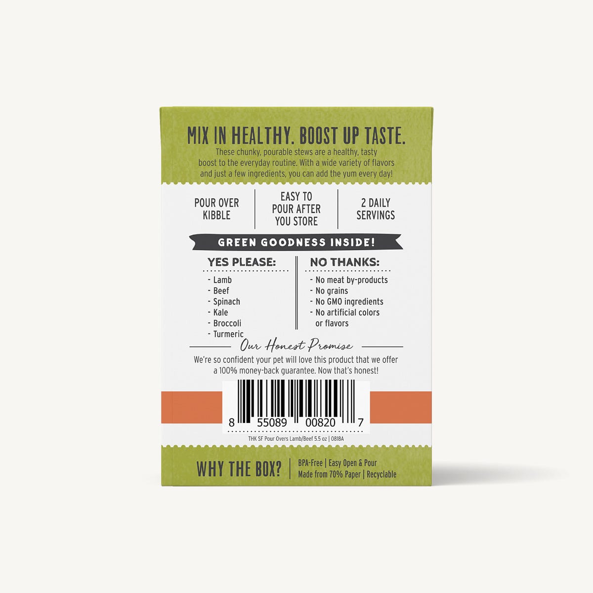 The Honest Kitchen Pour Overs Superfood Lamb & Beef Stew Wet Food Topper For Dogs, 12/5.5oz