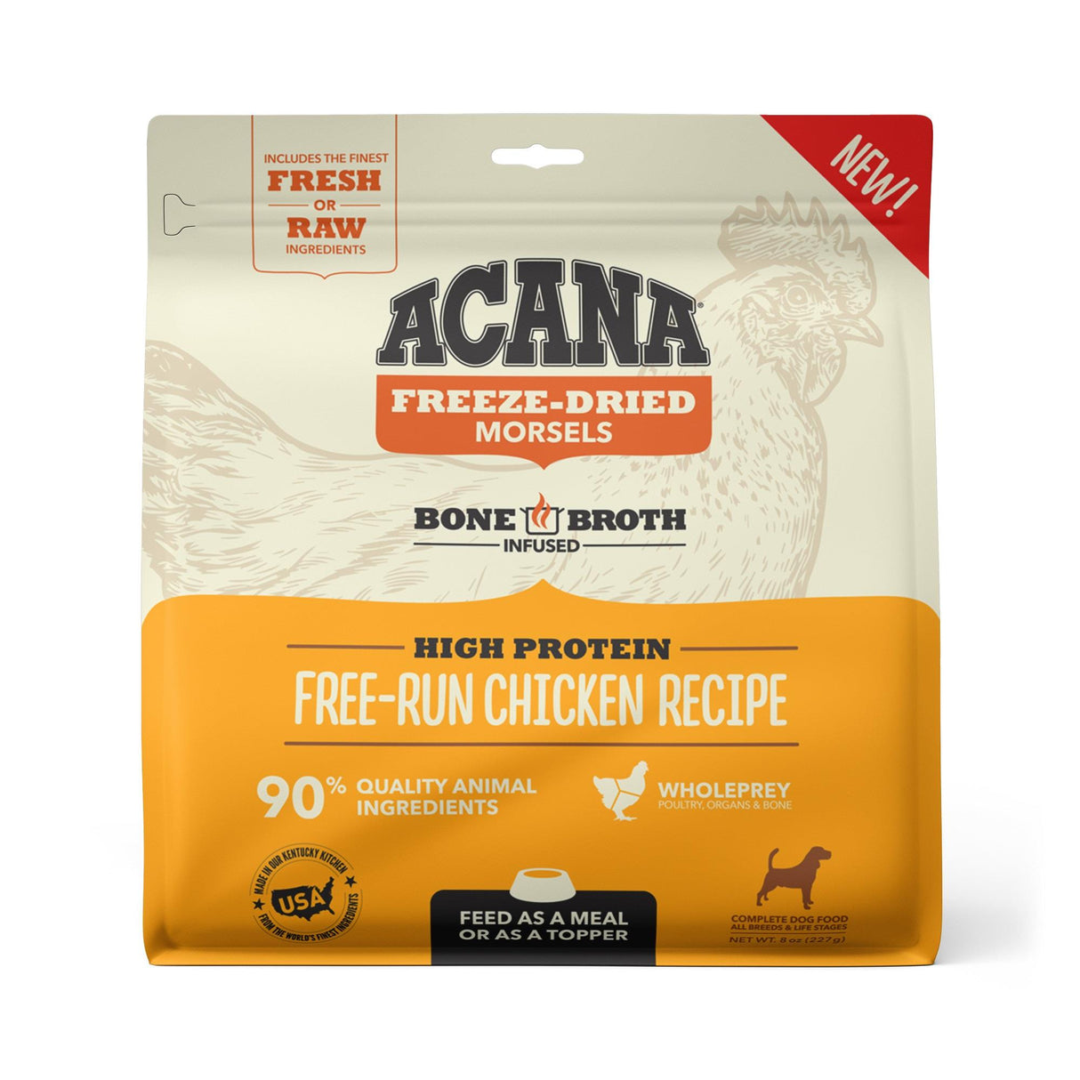 Acana Ranch Free Run Chicken Recipe Freeze Dried Dog Food Morsels, 8oz