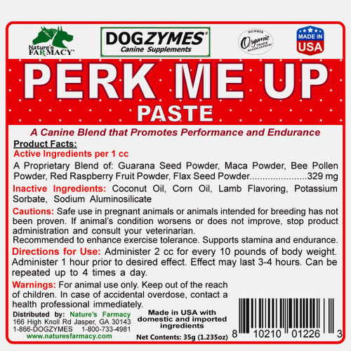 Nature's Farmacy Dogzymes Perk Me Up Pro Energy Paste For Dogs, 30g