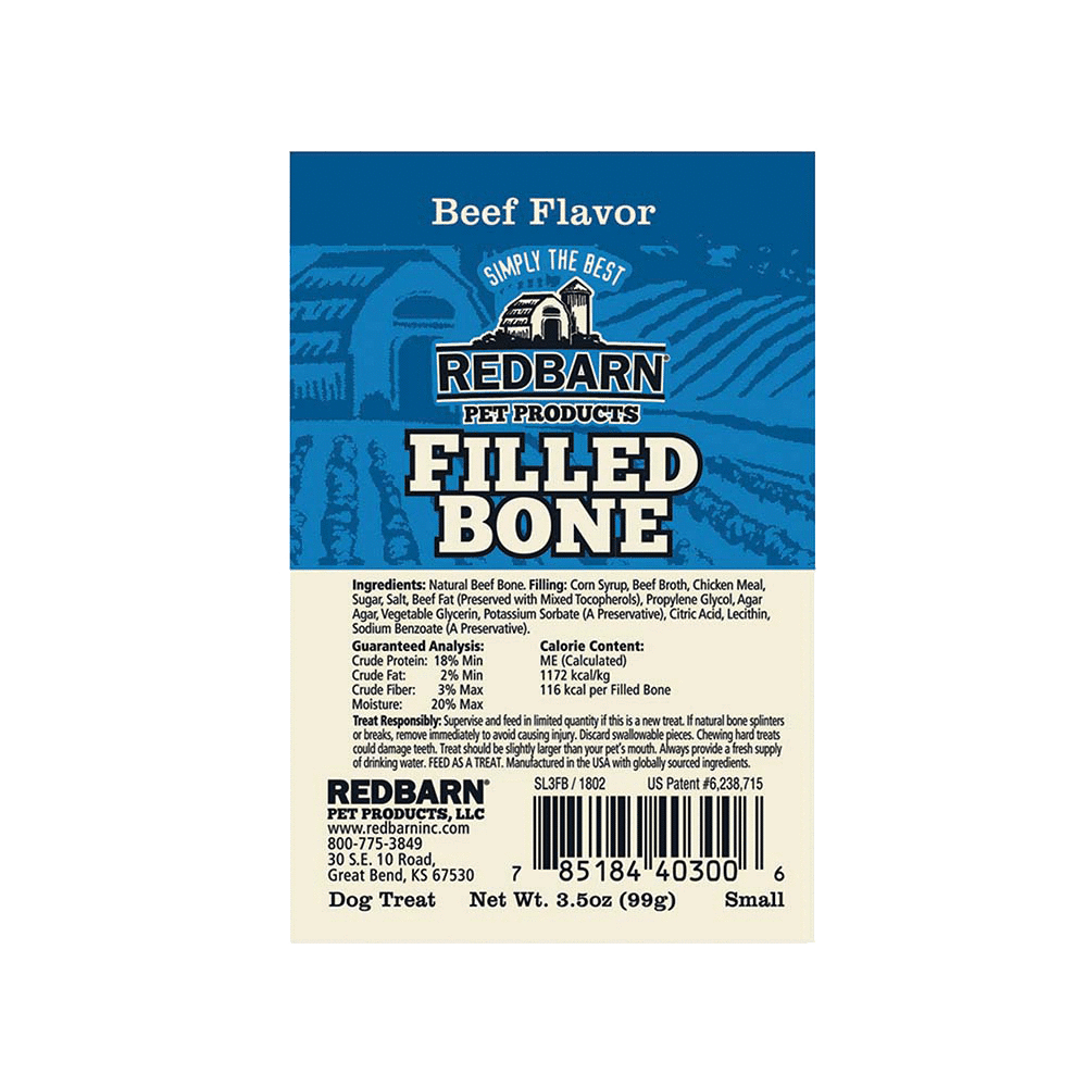 Redbarn Large Beef Filled Bone For Dogs