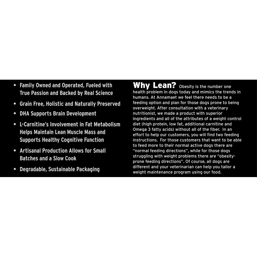 Annamaet Grain-Free Lean Low Fat Formula Dry Dog Food