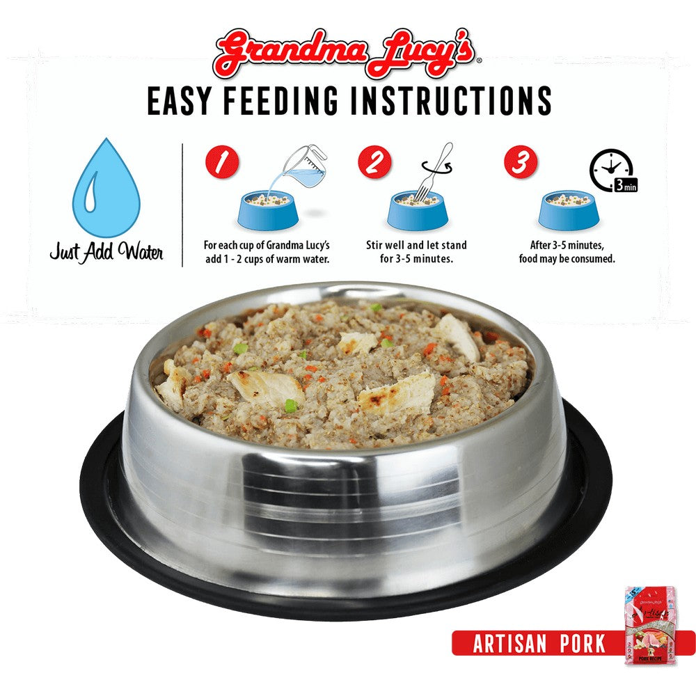 Grandma Lucy's Grain Free Artisan Pork Freeze Dried Dog Food