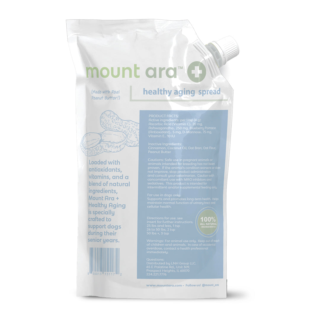 Mount Ara Healthy Aging Peanut Butter Spread For Dogs