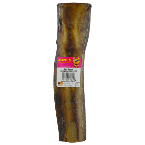 Jones Natural Beef Rib Bone Dog Chew, 10-12 inch