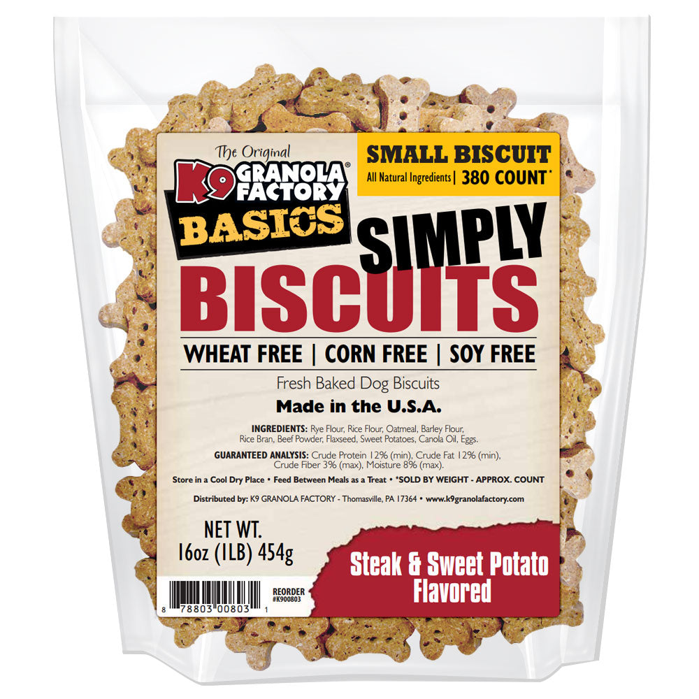 K9 Granola Factory Simply Biscuits Steak & Sweet Potato Small