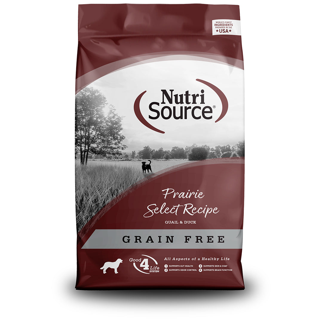 NutriSource Grain Free Prairie Select Dry Dog Food WhiteDogBone