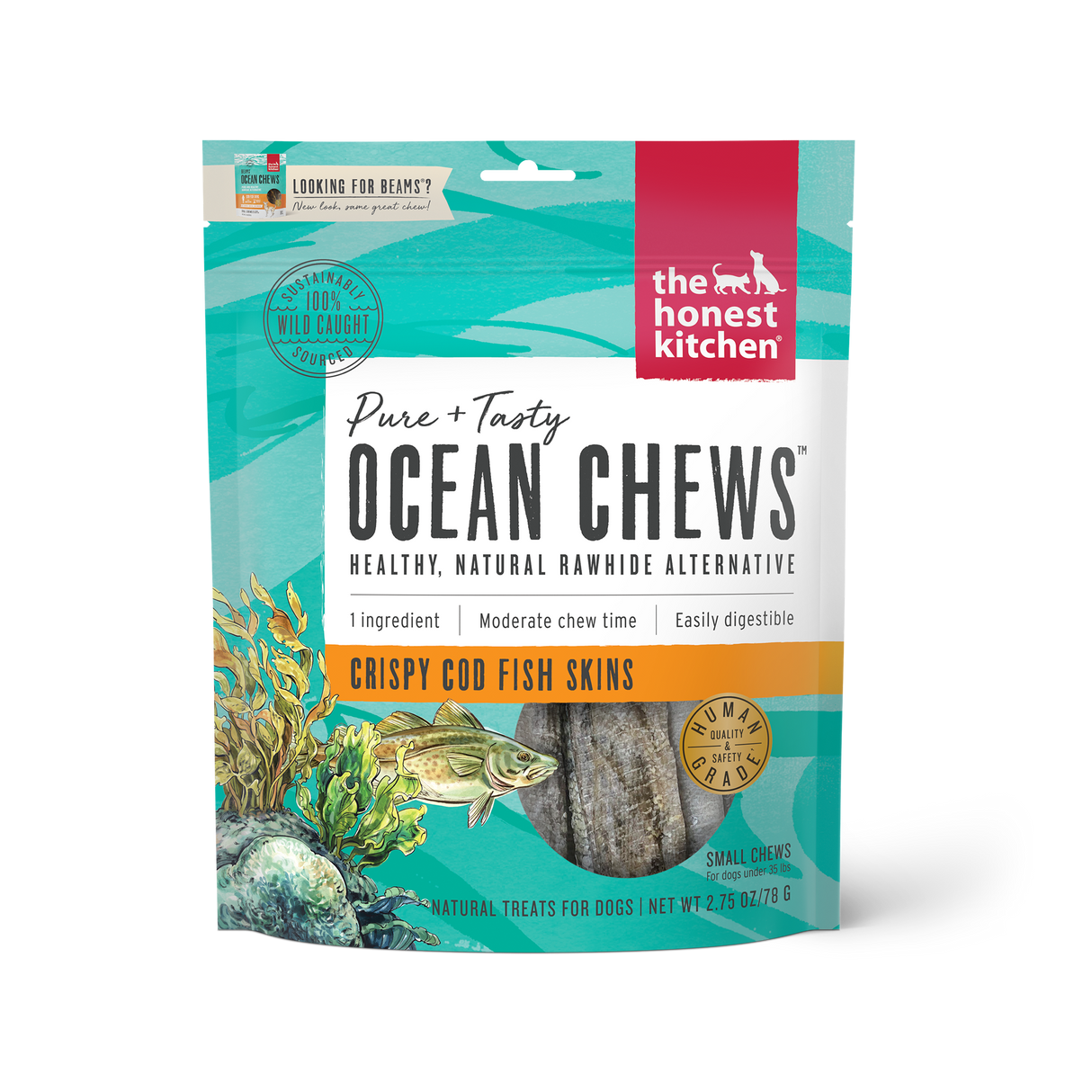 The Honest Kitchen Beams Cod Skins Dog Treats