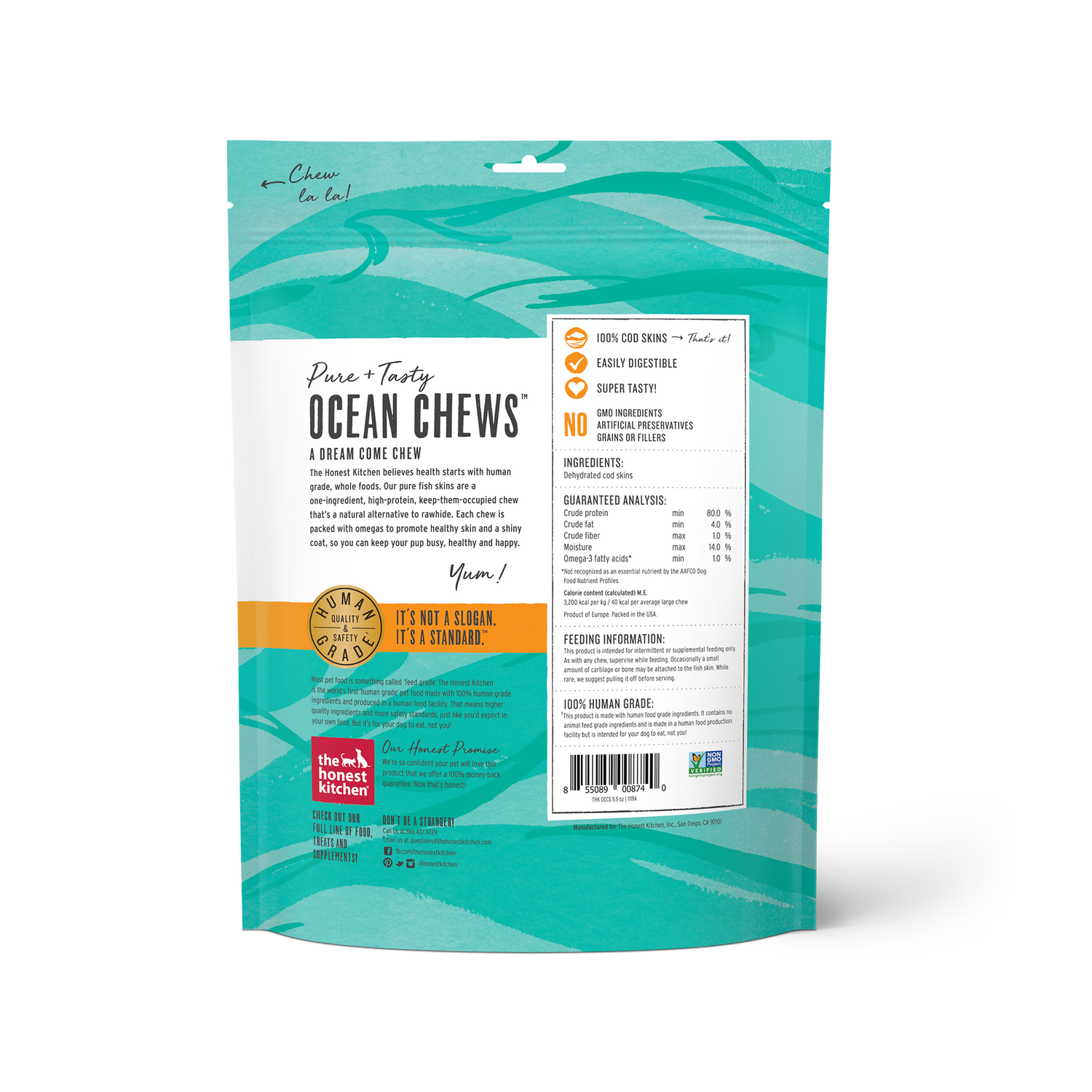 The Honest Kitchen Beams Cod Skins Dog Treats