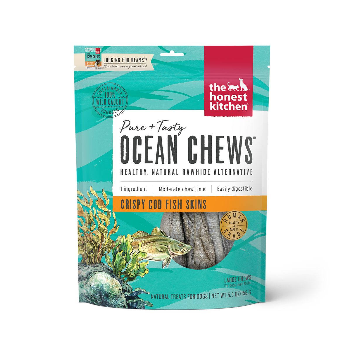 The Honest Kitchen Beams Cod Skins Dog Treats