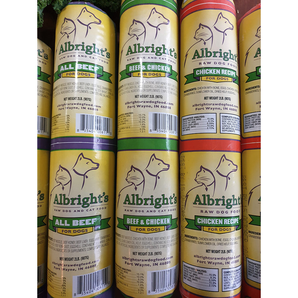 Albright's Raw Frozen Dog Food Chubs