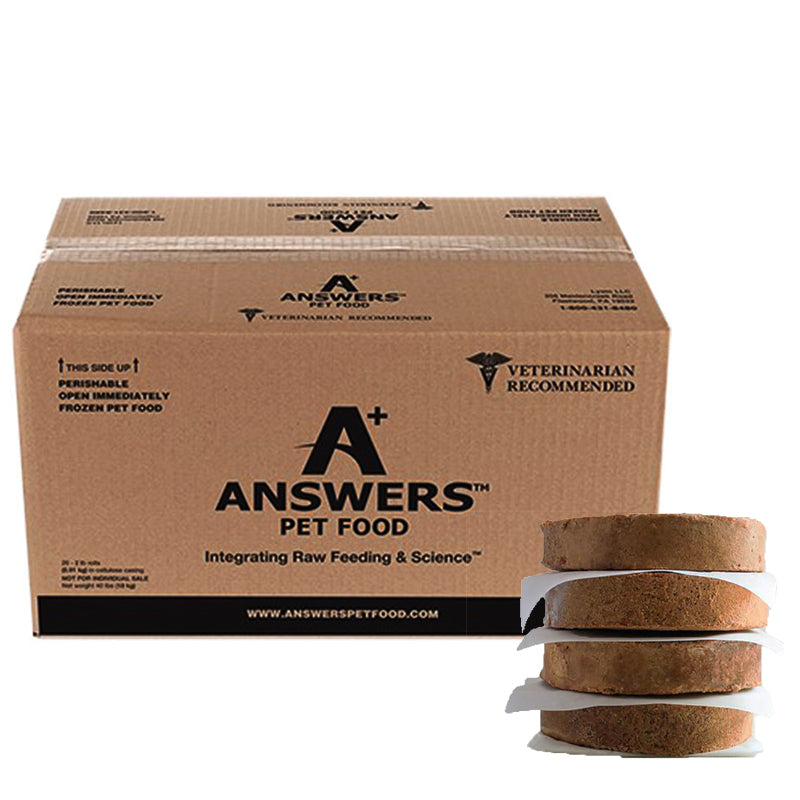 Answers Pet Food Frozen Raw Chicken Dog Food Patties 20lb