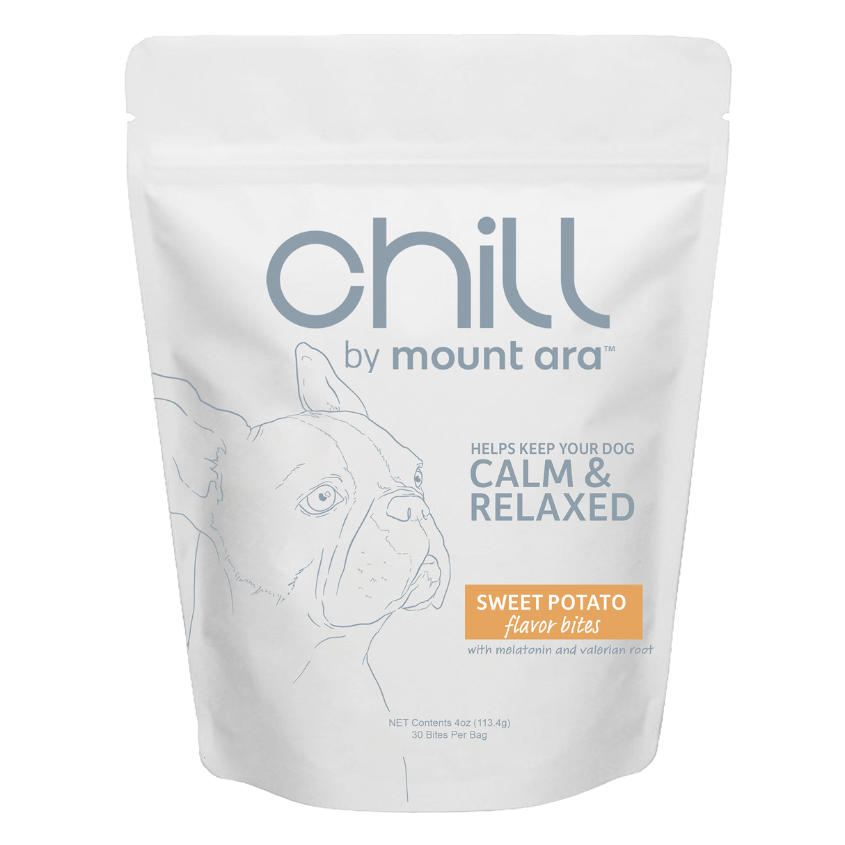 Mount Ara CHILL Sweet Potato Recipe Calming Treats For Dogs, 4oz