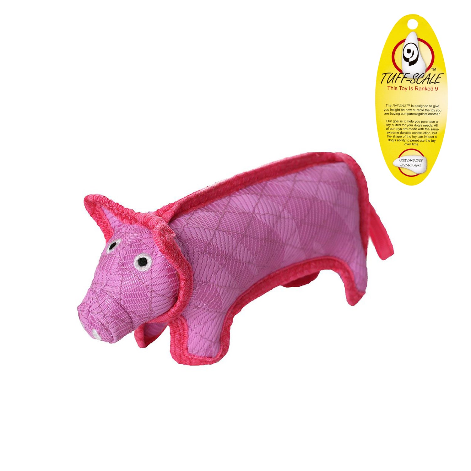 Tuffy Duraforce Pig Tough Dog Toy Pink