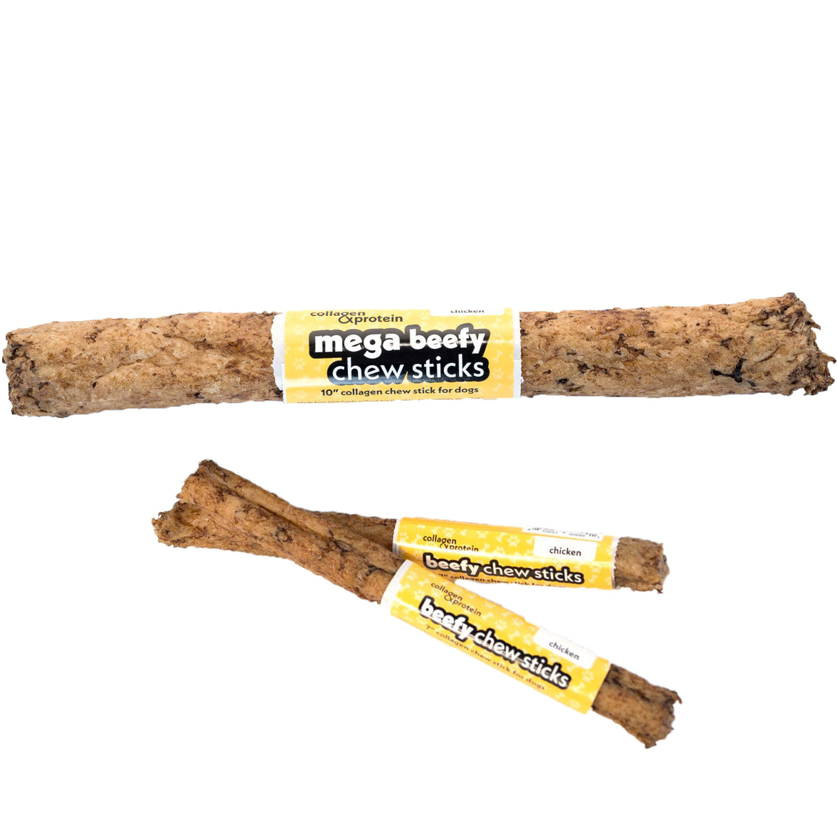 Frankly Pet Premium USA Beefy Sticks Collagen Dog Chew, Chicken
