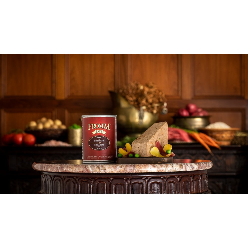 Fromm Gold Beef & Barley Pate Canned Dog Food, 12/12.2oz
