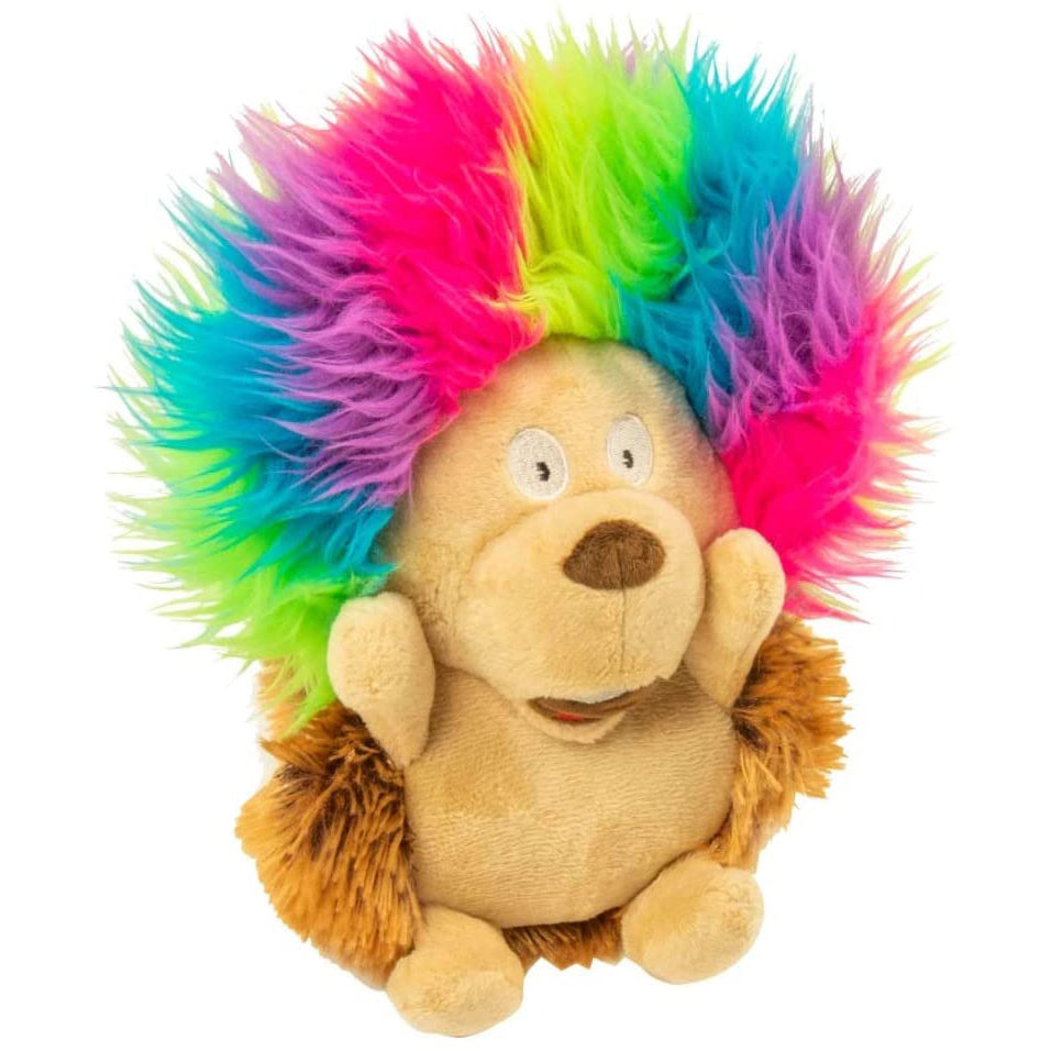 goDog Silent Squeak Crazy Hair Rabbit Dog Toy Large