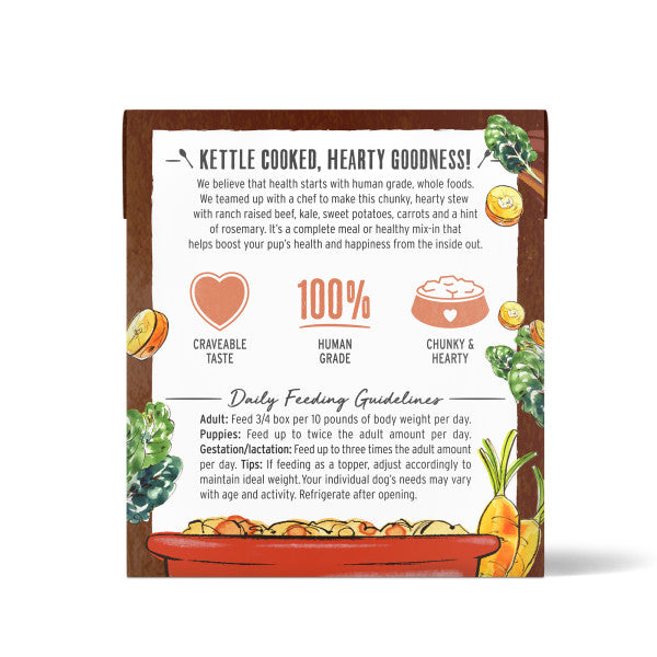 The Honest Kitchen One Pot Stews Roasted Beef Stew with Kale, Sweet Potatoes and Carrots Wet Dog Food, 6/10.5oz
