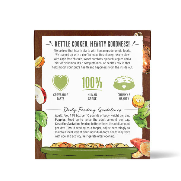The Honest Kitchen One Pot Stews Slow Cooked Chicken Stew with Sweet Potato, Spinach and Apples Wet Dog Food, 6/10.5oz