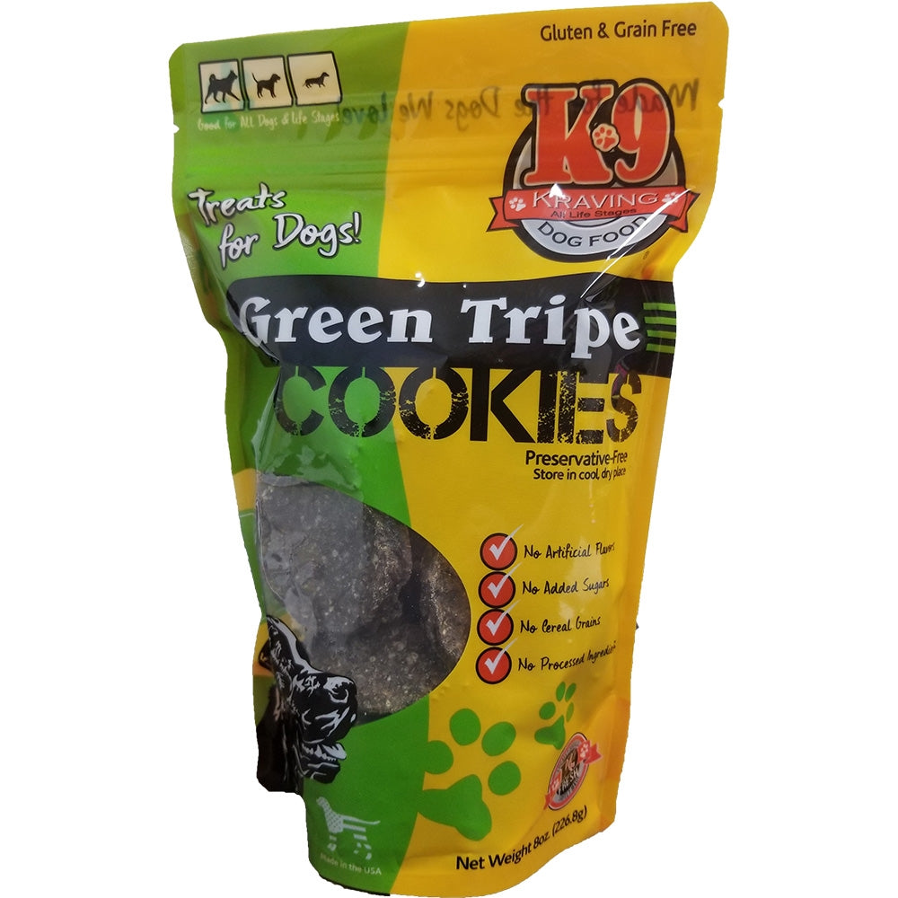 K-9 Kraving USA Green Tripe Cookies Dog Treats