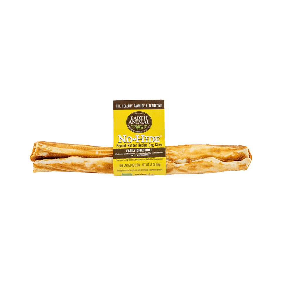 Earth Animal No Hide Peanut Butter Flavored Rawhide Alternative Chew For Dogs