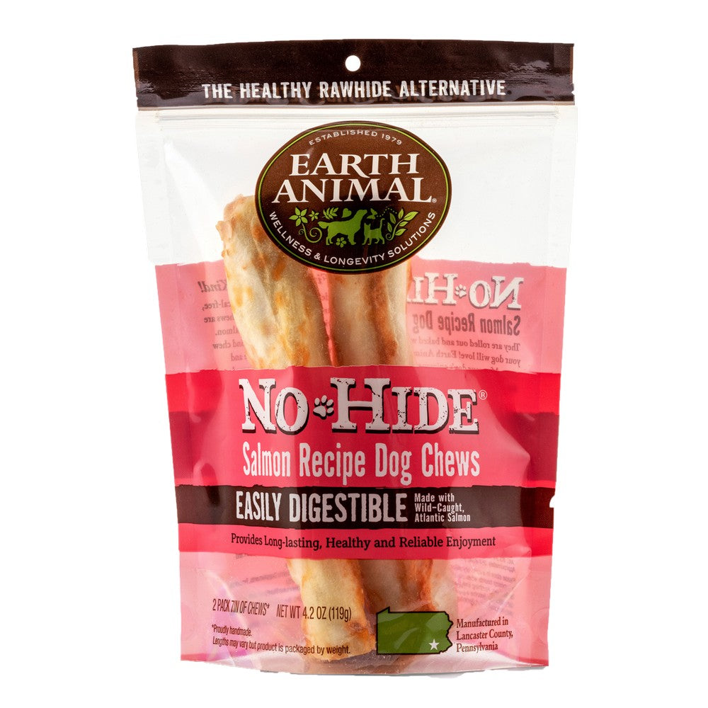 Earth Animal No Hide Salmon Flavored Rawhide Alternative Chew For Dogs