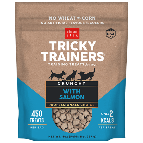 Cloud Star Crunchy Tricky Trainers Salmon Dog Treats, 8oz