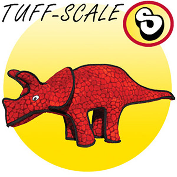 Tuffy Dinosaur Series Triceratops Durable Plush Dog Toy