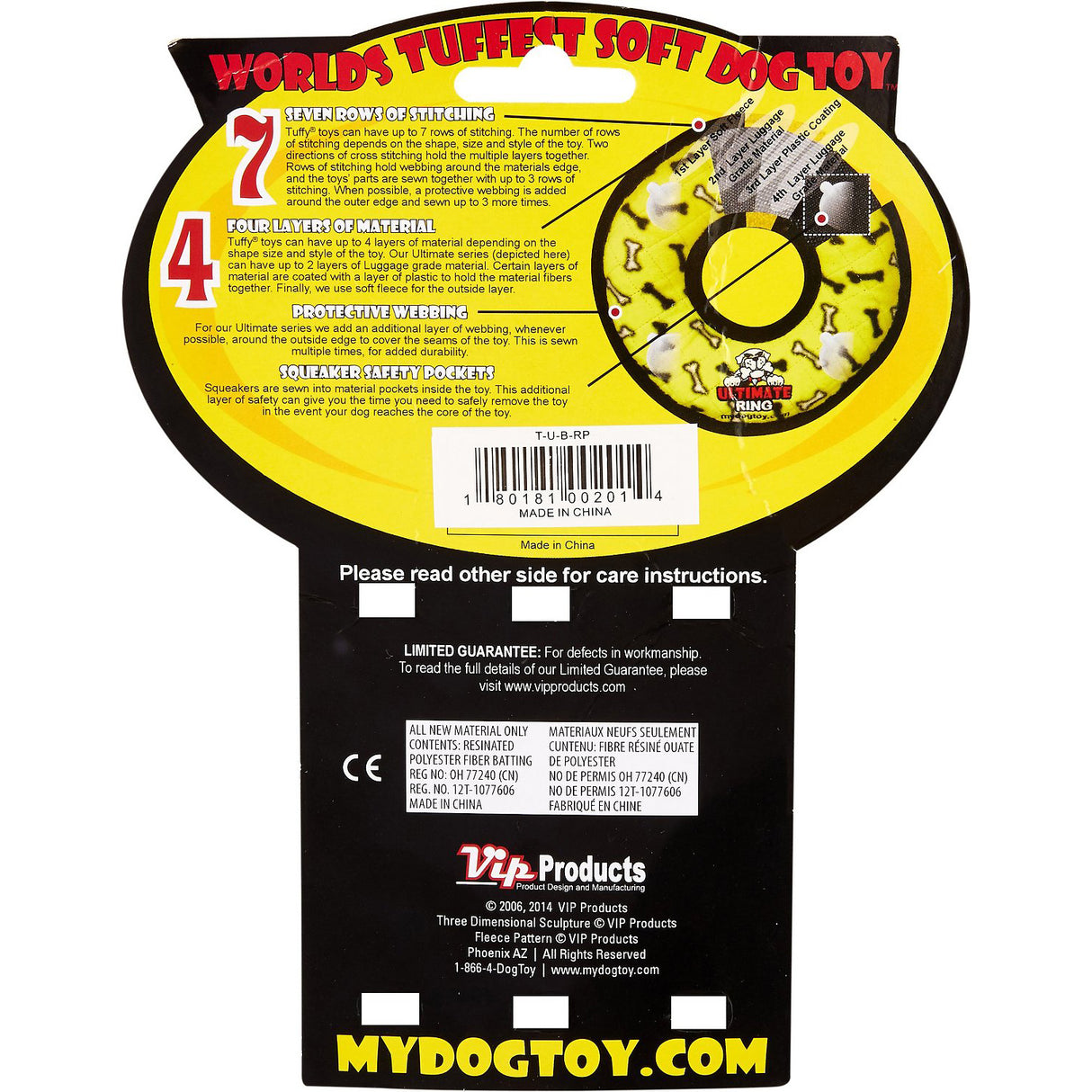 Tuffy Ultimate Bone Durable Plush Dog Toy