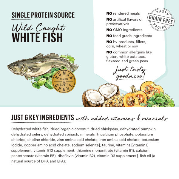 The Honest Kitchen Grain Free Limited Ingredient Fish Recipe Dehydrated Dog Food