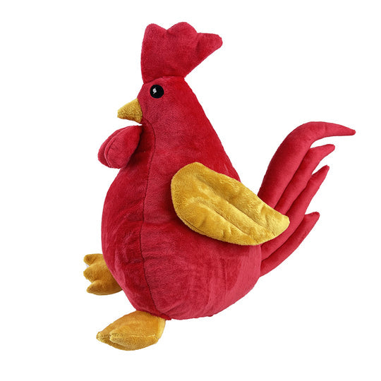 Petlou Rooster Plush Dog Toy, 13"