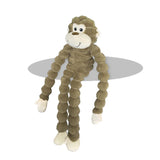 Petlou Zoo Friends Monkey Long Legs Plush Dog Toy, 36"