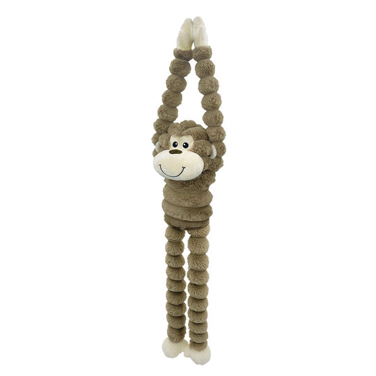 Petlou Zoo Friends Monkey Long Legs Plush Dog Toy, 36"