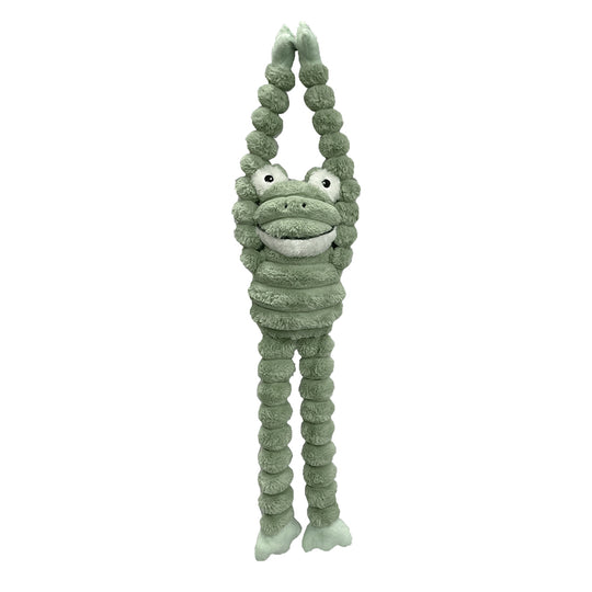 Petlou Farm Friends Frog Long Legs Plush Dog Toy, 36"