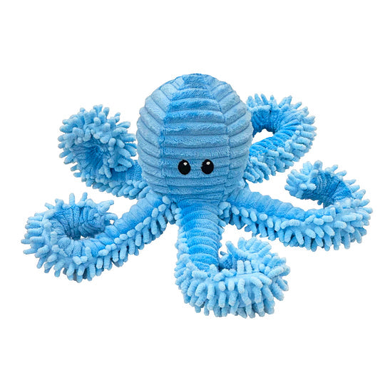 Petlou Blue Bay Octopus Plush Dog Toy, 9"