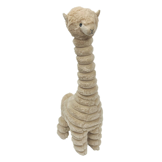 Petlou Farm Friends Alpaca Plush Dog Toy, 26" Soft Squeaky Play Toy