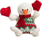 HuggleHound Holiday 2025 Wintergreen Snowman Knottie Plush Dog Toy, Small