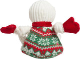 HuggleHound Holiday 2025 Wintergreen Snowman Knottie Plush Dog Toy, Large