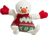 HuggleHound Holiday 2025 Wintergreen Snowman Knottie Plush Dog Toy, Large
