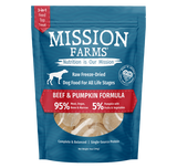 Mission Farms Beef & Pumpkin Recipe Freeze Dried Dog Food, 14oz