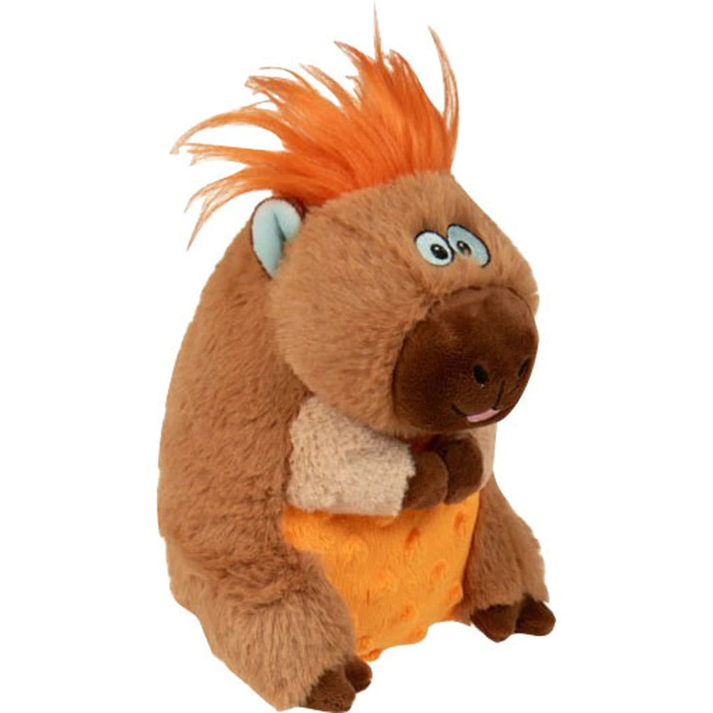 goDog Silent Squeak Capybara Durable Plush Dog Toy