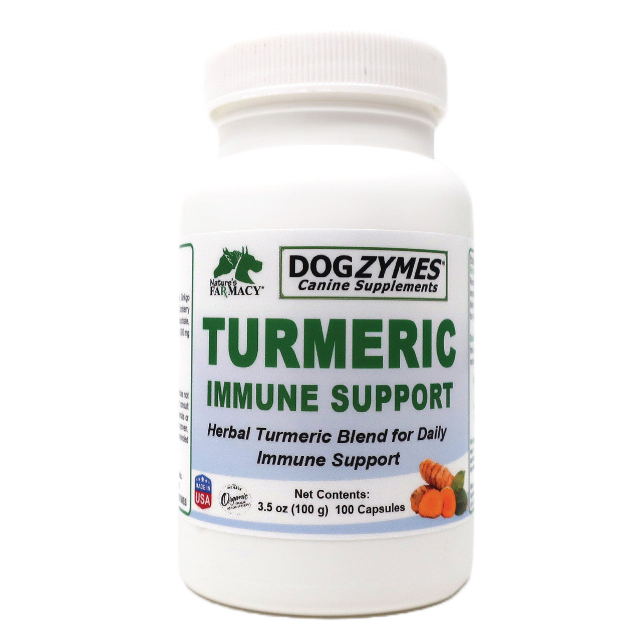 Nature's Farmacy Dogzymes Turmeric Immunity Support Capsule for Dogs, 100ct