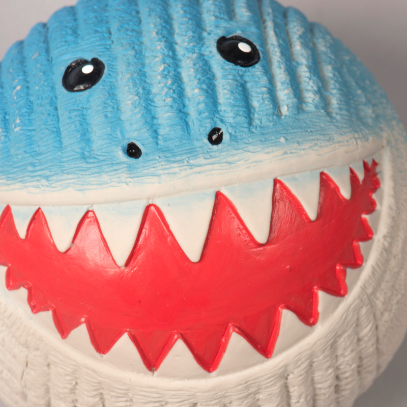 HuggleHounds Ruff-Tex Finn The Shark Rubber Squeaky Dog Toy
