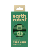 Earth Rated Unscented Poop Bags Refill Pack, 120 Count