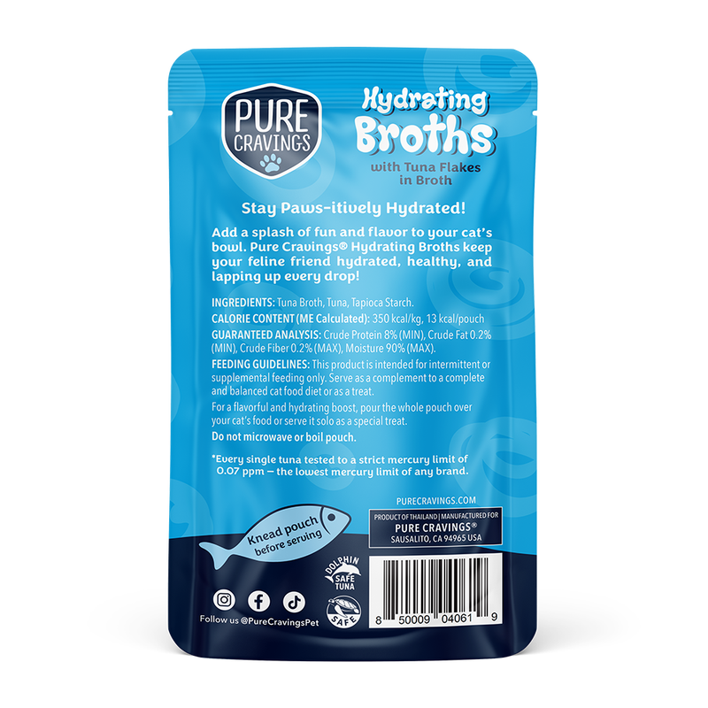 Pure Craving Hydrating Broth Tuna Meal Mixer For Cats, 12/1.3oz