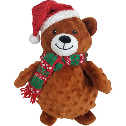 Petlou Holiday 2025 Dotty Bear Plush Dog Toy, 10"