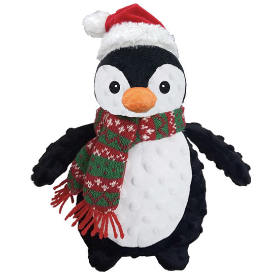 Petlou Holiday 2025 Dotty Penguin Plush Dog Toy. 10"