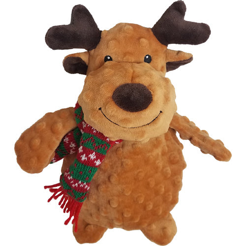 Petlou Holiday 2025 Dotty Reindeer Plush Dog Toy, 10"