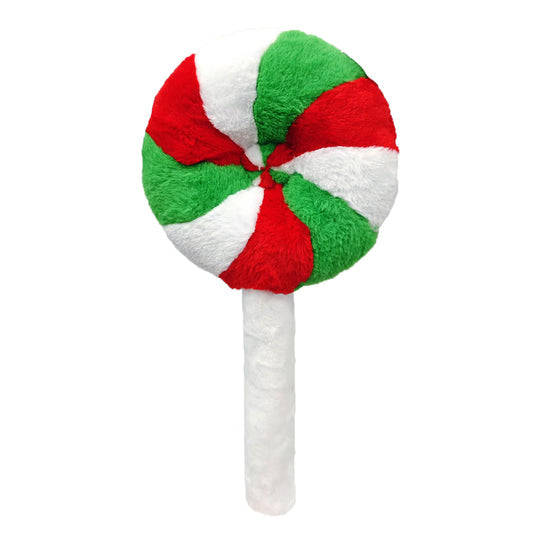 Petlou Holiday 2025 Swirl Lillipop Plush Dog Toy, 19"