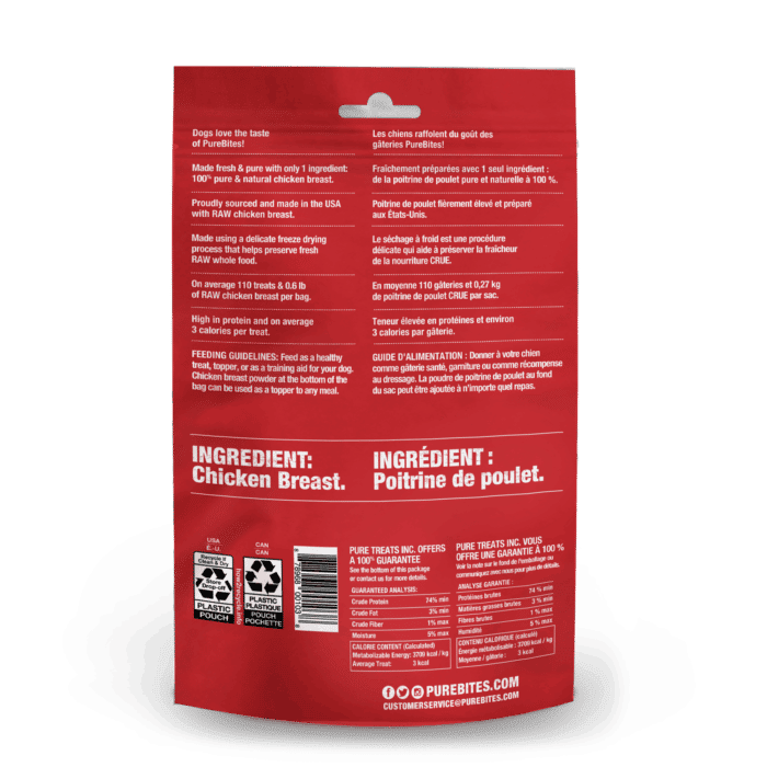 PureBites Freeze Dried Chicken Breast Dog Treats